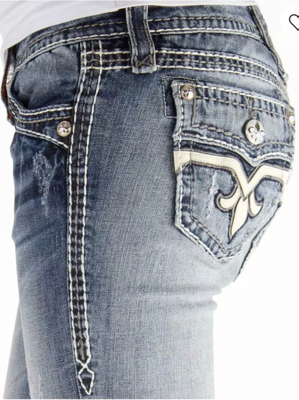 The Buckle Rock Revival Gabrielle Boot Stretch Denim Jean Size 30 - Picture 4 of 13
